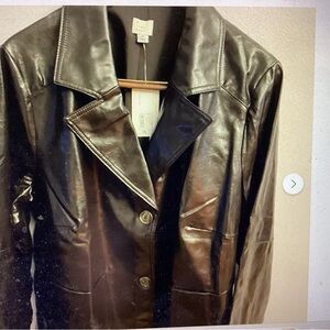 Faux Leather Womens Jacket (2X)